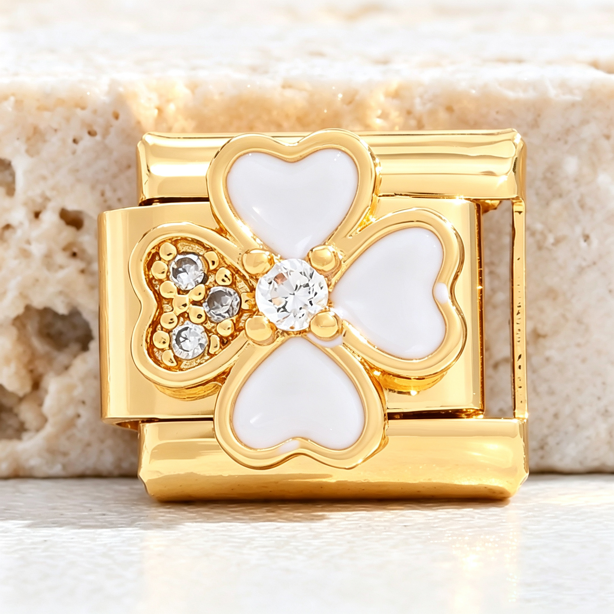 Fairy Tale Italian Charm 18k Gold Plated with Cubic Zirconia - Image 3