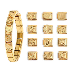 Golden Emboss Collection Italian Charms